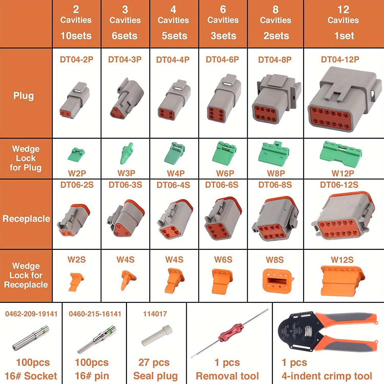 てむ dt kit 2 3 4 6 pin connectors - Temu