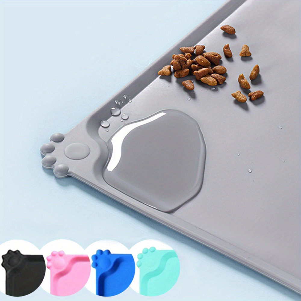 

Thermoplastic Rubber Pet Feeding Mat For Cats - Durable, Non-slip, Waterproof Silicone Feeding Pad, Easy To Clean Food Mat For Cat Bowls