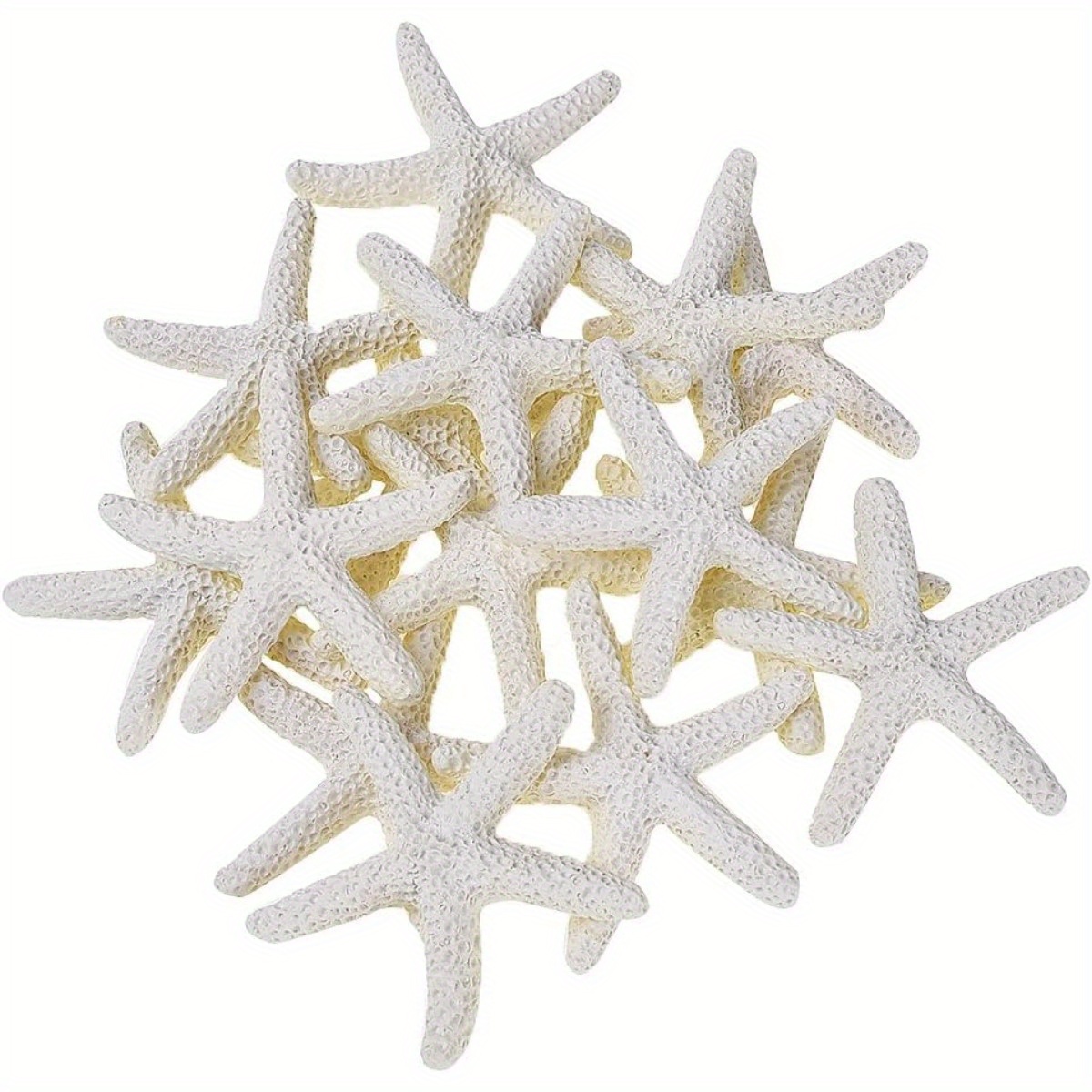 

20pcs Resin Starfish Ornaments, 3cm Pencil Finger Starfish, No Feathers, Electricity-free For Wedding, Home Decor, And Craft Projects - Universal Holidays Decor (white)