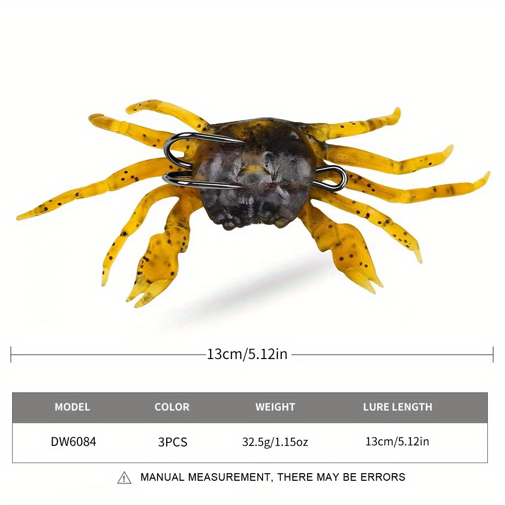 set three 3d simulated crab baits designed octopus fishing - Temu