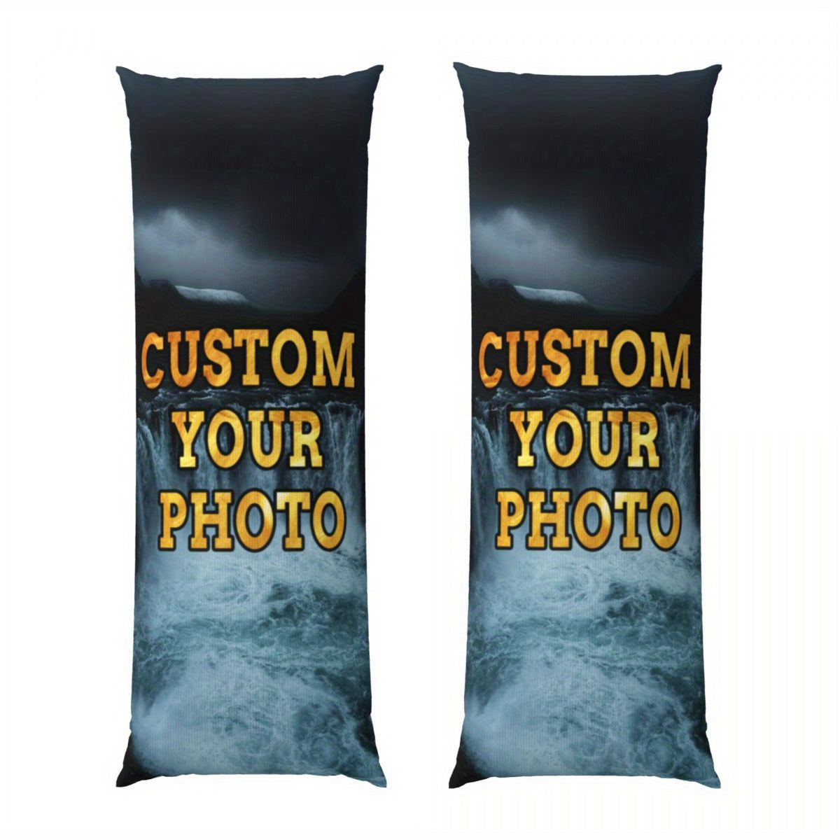 

Custom Photo Pillowcase - Soft Polyester Plush, Double-sided Print, 20x54 Inches - Perfect For Sofa & Bedroom Decor, Machine Washable, Zip Closure