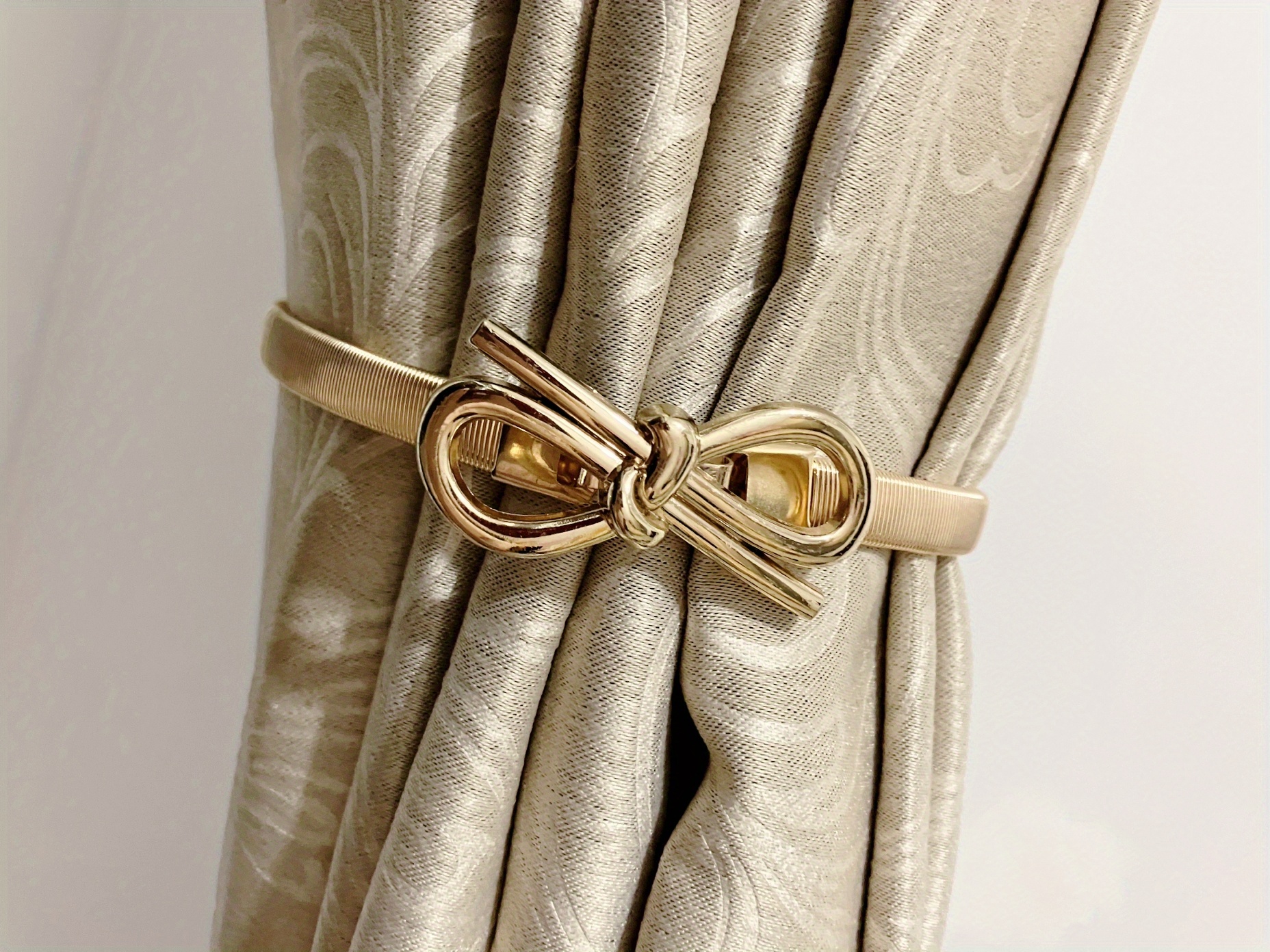 2024   curtain tieback elegant golden silvery finish nordic   for home decor details 3