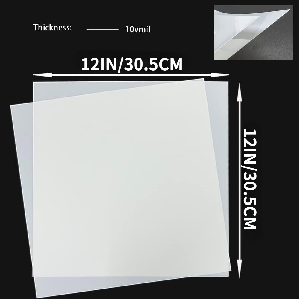 Image of 10pcs 7.5 Mil Blank Stencil Sheets, 12 X 12 Inches Mylar Templates Material For Stencils, Reusable Accetate Sheets For Crafts, Clear Craft Plastic Sheets, Mylar Template Sheets