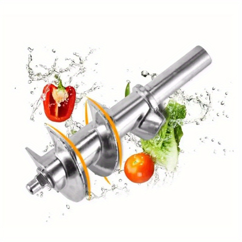 stainless steel meat grinder spiral stuffer attachment food grade metal accessory   safe for food contact electric meat grinder replacement part details 1