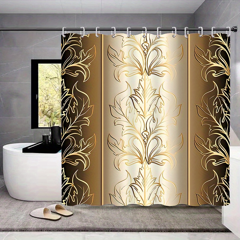 

1pc/4pcs Shower Curtain 12 Bathroom Mat Rug Carpet Polyester Curtain For Bathroom Accessories