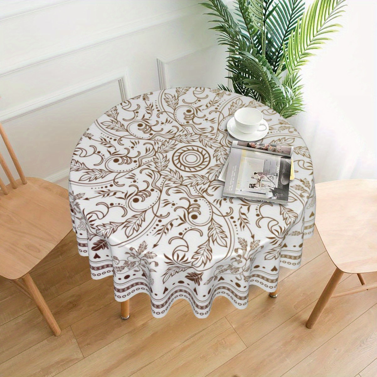 

Round Tablecloth - , Oil-, - Polyester Dining For & Restaurant Use