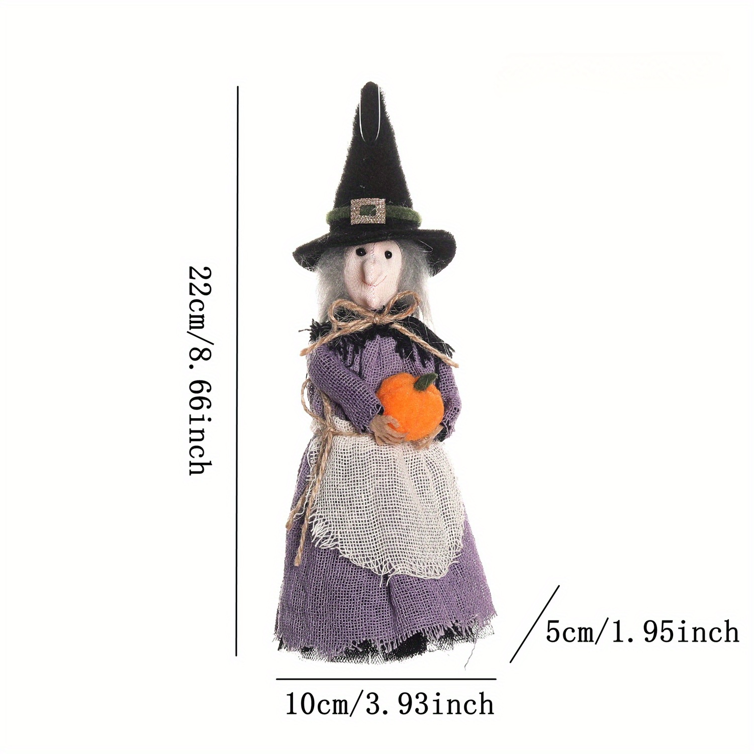 Muñeca De Peluche Bruja Con Escoba Y Sombrero – 47 Cm, Apta Desde 0 Meses