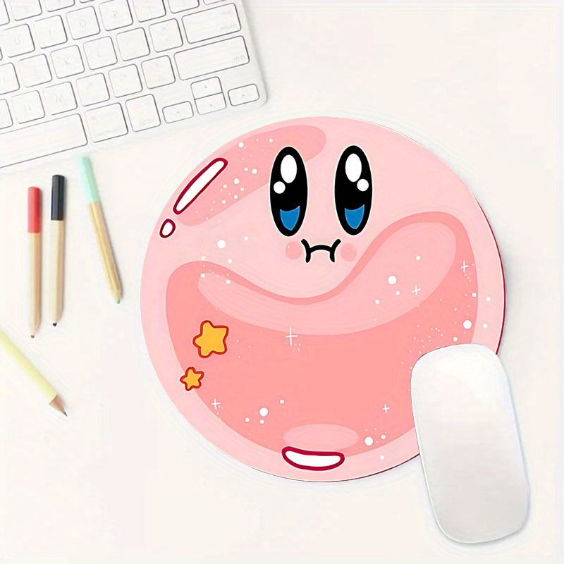 Round Rubber Mouse Pad with Cute Aesthetic Design, Non-Slip Desk Mat for Office, School, and Home Use - 7.87 Inch - Ideal Gift for Boys, Girls, and Fr