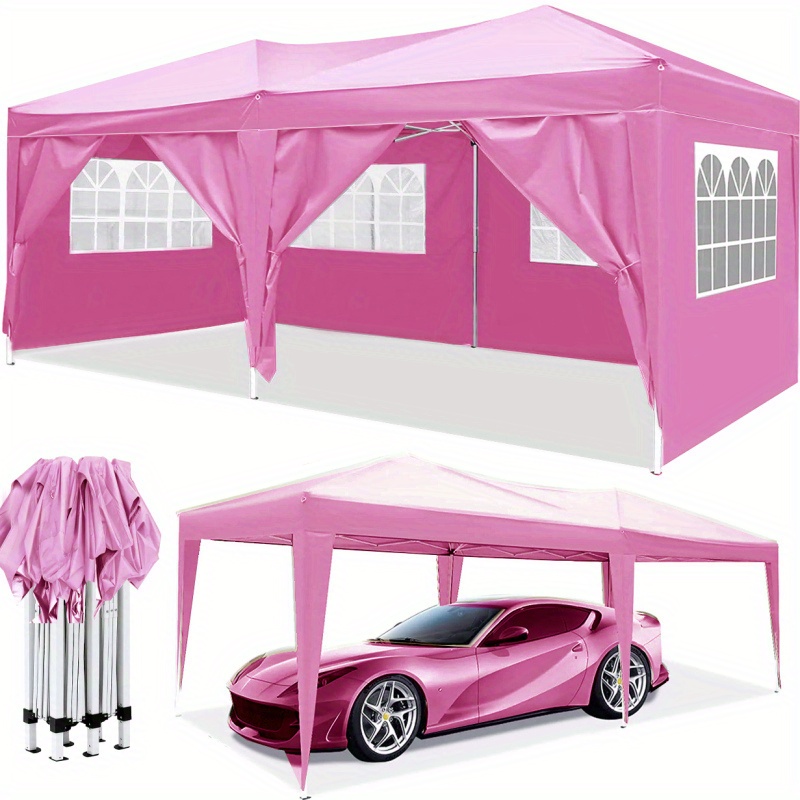 10&#39;x20&#39; * Up * Portable Party Folding Tent with 6 Removable *   Carry Bag   4pcs Weight Bag