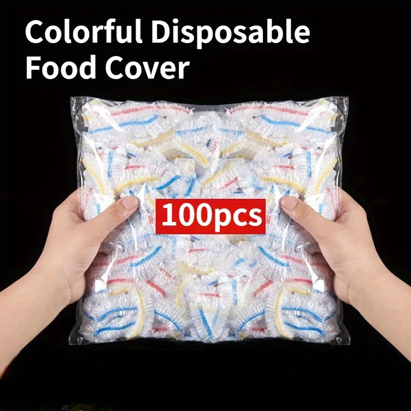 100pcs stretchable food covers reusable elastic bowl plate protectors for freshness fits 2 9 5 dishes ideal for   microwave bbqs more details 12