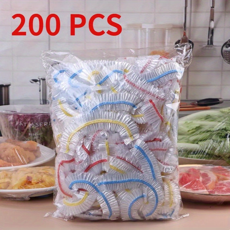 100pcs stretchable food covers reusable elastic bowl plate protectors for freshness fits 2 9 5 dishes ideal for   microwave bbqs more details 13