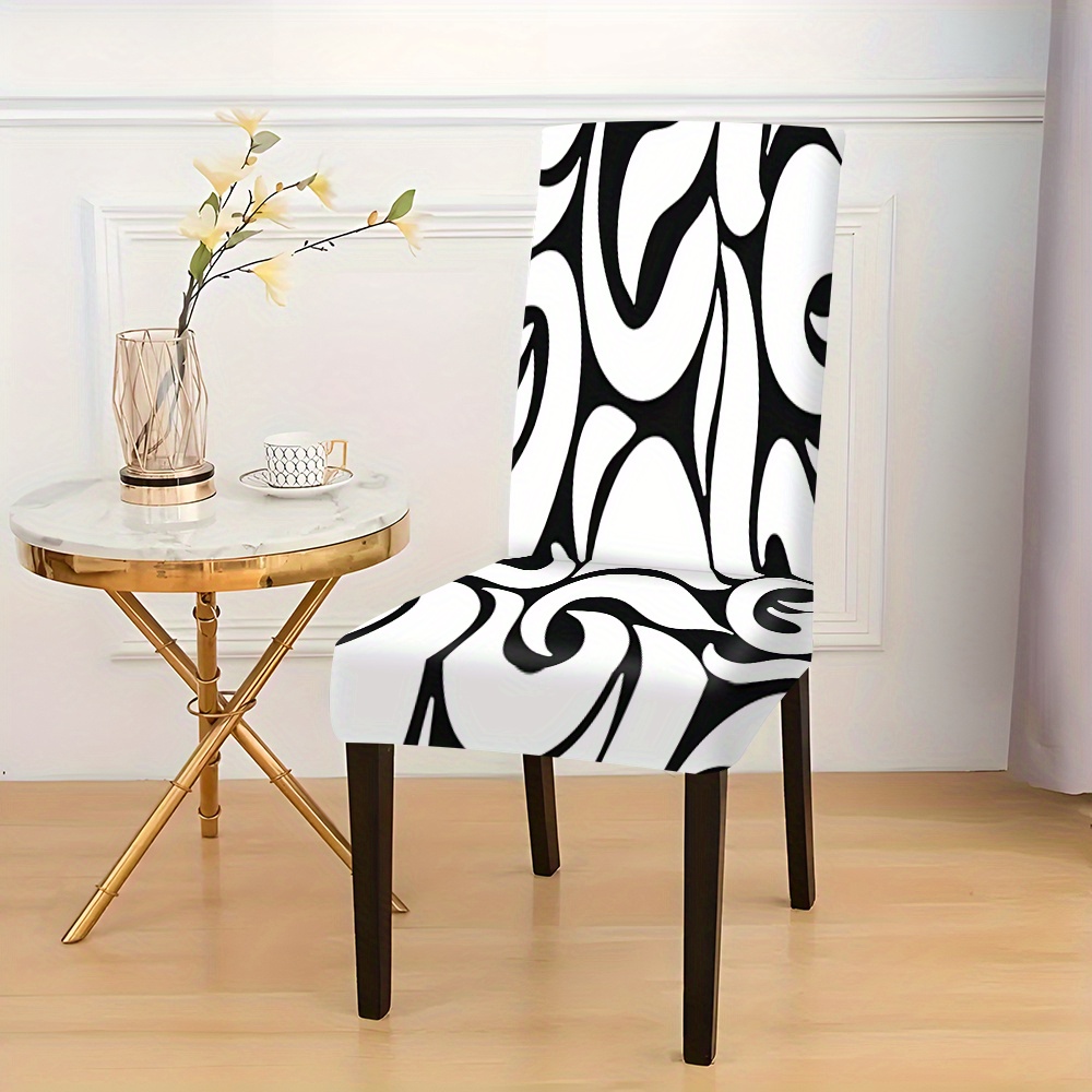 

2/4/6pcs Housse de Chaise Canapé à Motif Spécial Créatif, Housse de Chaise de Salle à Manger avec Élastique Universelle pour Toutes , Ensemble de Chaises pour