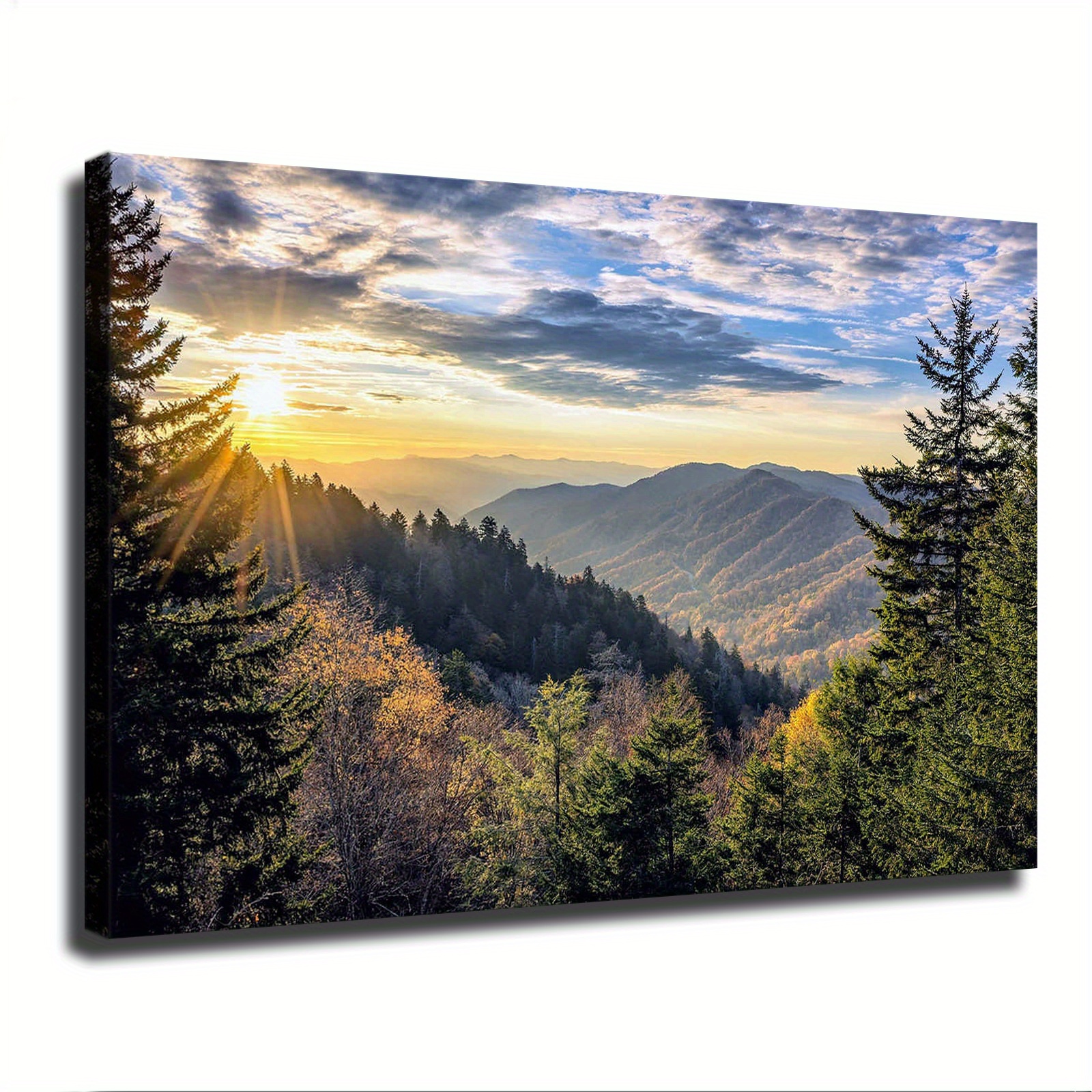 

Great Poster Sunset Landscape Poster Picture Room Decor Art Stretched And Frame Ready To Hang -