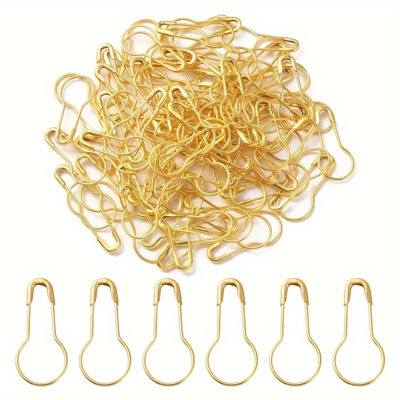 

1000pcs Golden Gourd Shaped Safety Pins For Sewing, Clothing Tags And Crafts