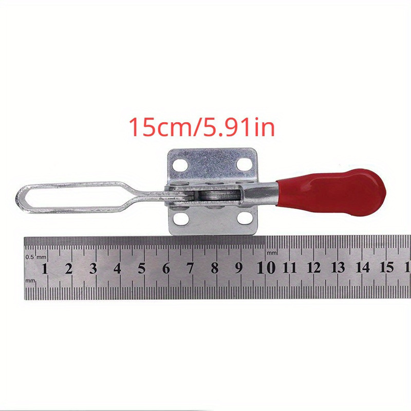 

[popular ] 4pcs Heavy-duty Red Toggle Clamps Gh-201b, 220.46lb Quick Release - Tool With Adjustable Pressure Knob For Hold, Ideal For Diy & Professional Use