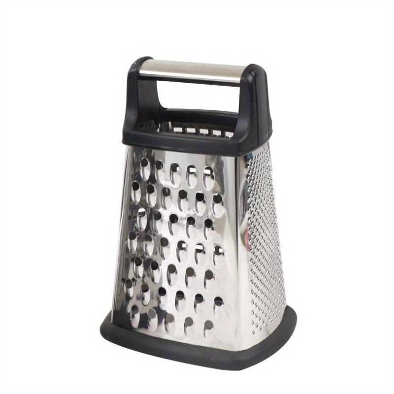 1pc Box Grater, Cheese Grater Box For Kitchen Stainless Steel With 4 Sides, Cheese And Spice With Handle For Vegetables, Ginger, Potatoes