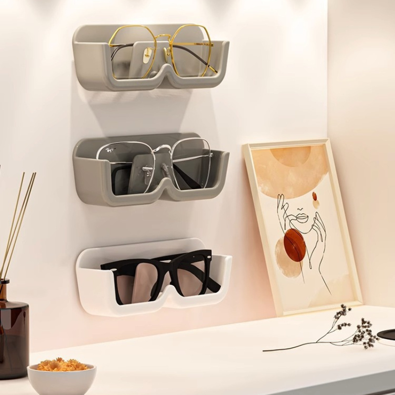 versatile wall mounted fashion glasses organizer space saving eyeglass fashion glasses holder for home bedroom bathroom office and dorm decor details 4