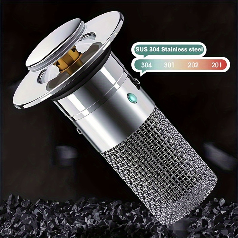 

Stainless Steel Pop-up Bathroom Sink Stopper - Anti-odor Drain Strainer, Essential Home Accessory For 1.3-1.6" Aperture