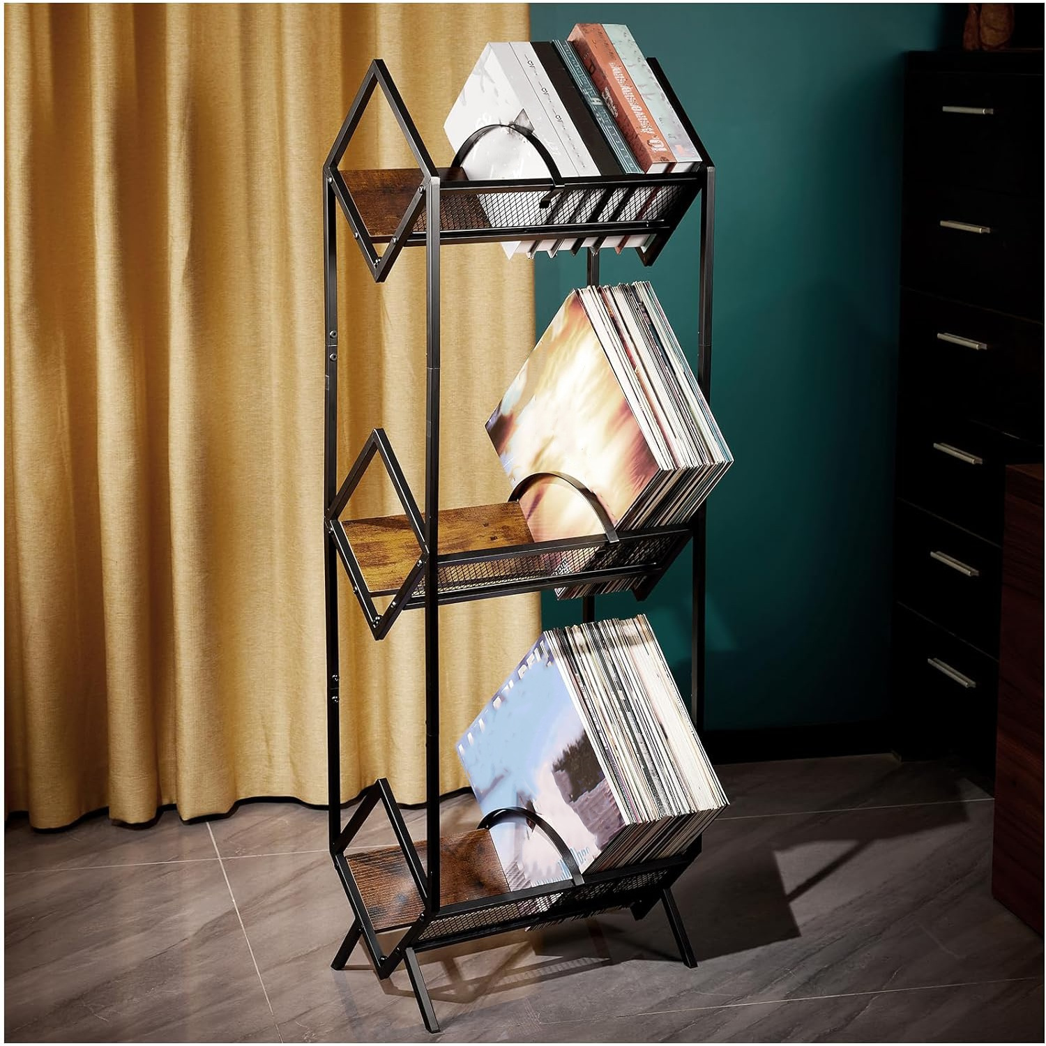 

1pcs Vinyl Record Storage, Record Holder, Vinyl Record Holder, 3 Tier Album Storage Rack For Vinyl Records, 290-330 Lp Storage Vinyl Record Display Holder