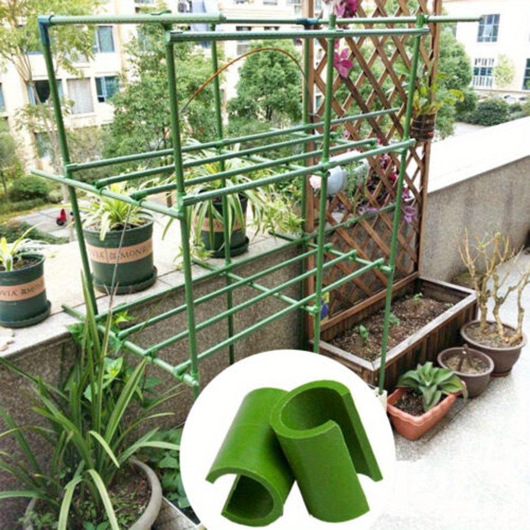 Green Plastic Plant Support Trellis Connectors Easy - Temu