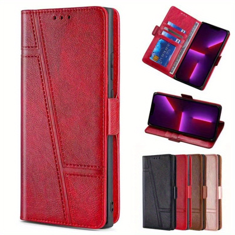 

Luxury Protective Leather Case For Samsung A30, A20, A30s, A31, A32, A33, A34, A35, A40, A41, A42: Stand Included - Made Of High-quality Synthetic Leather