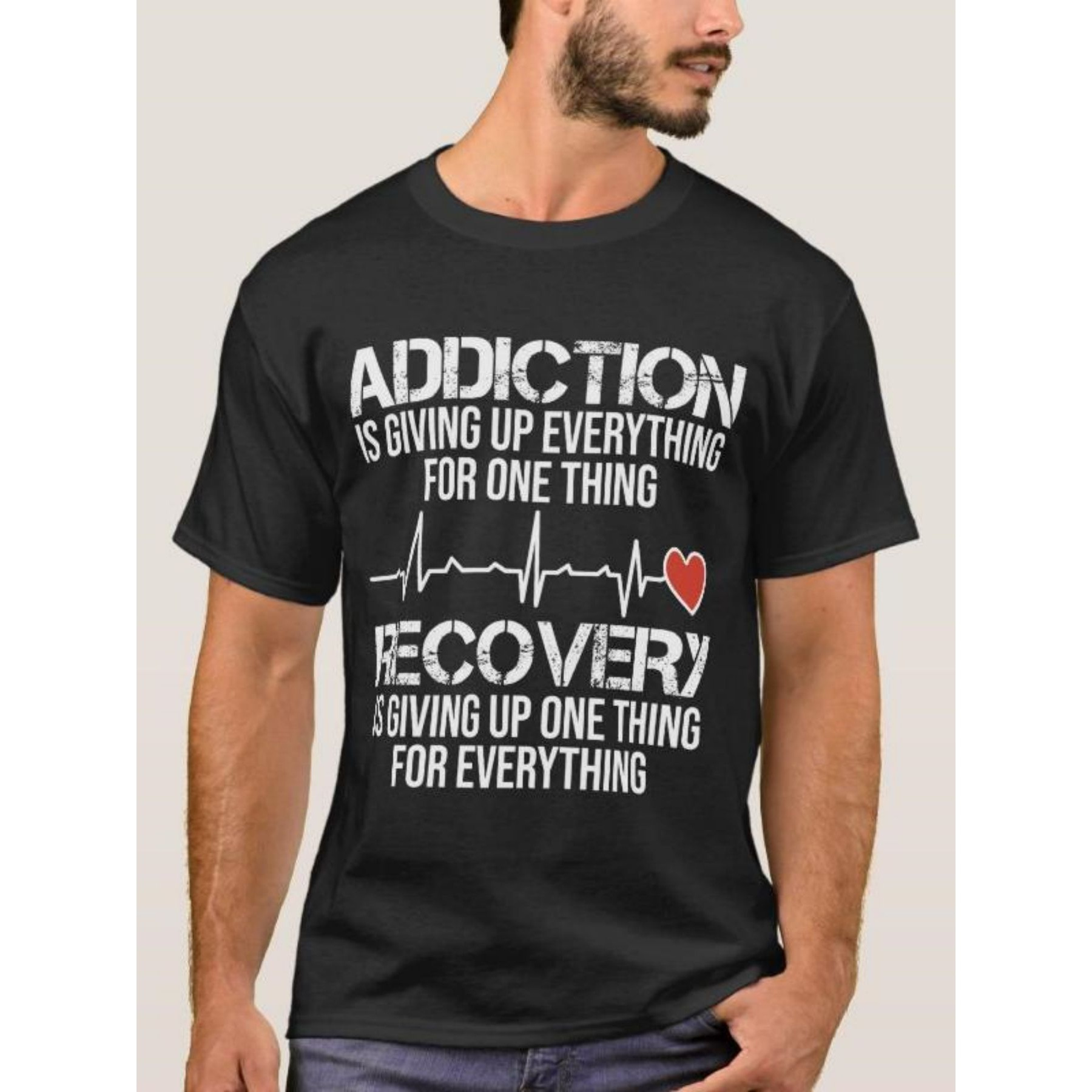 

Funny Men's Addiction T-shirt Collection In Black