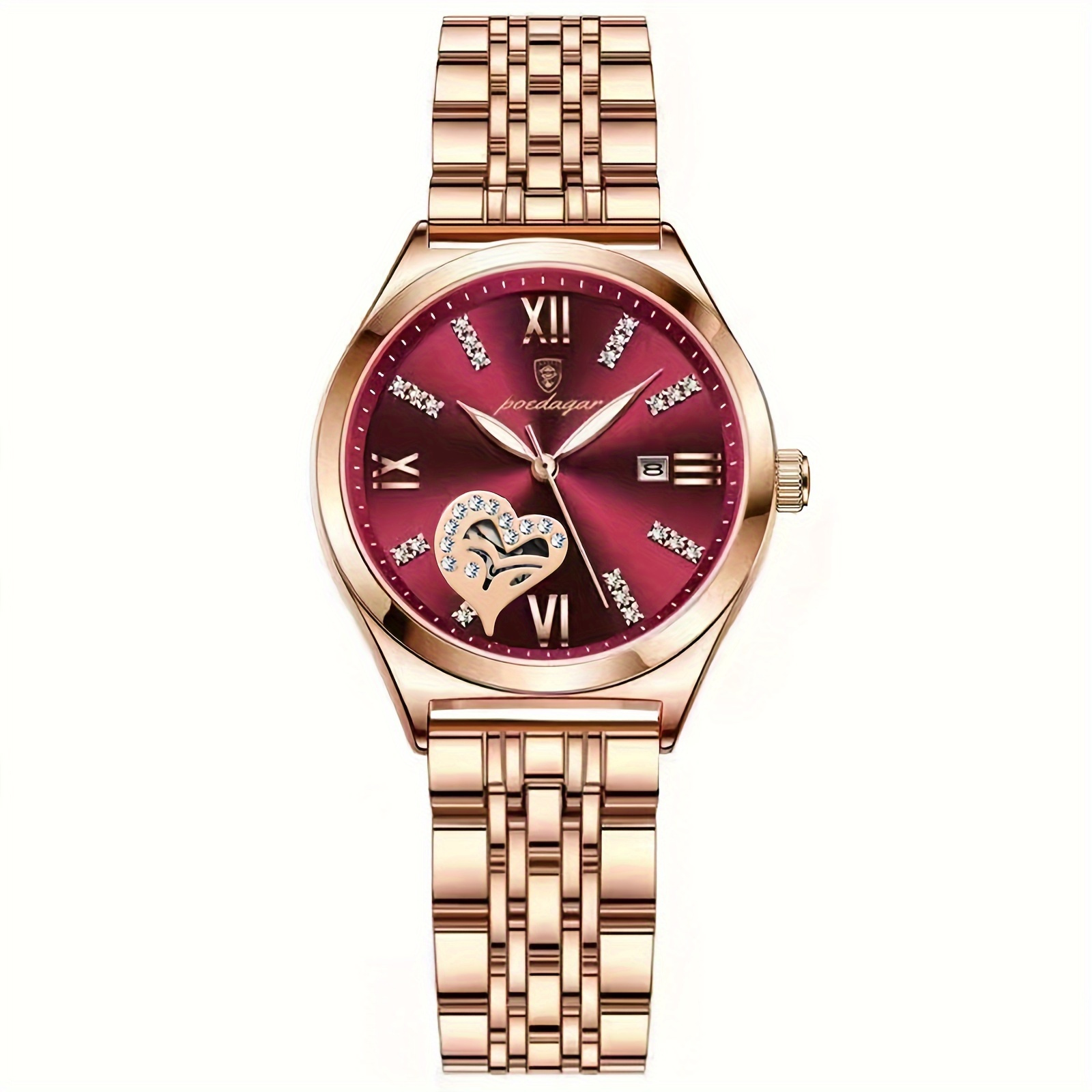 TEMU Women's Watch Out Fashion Quartz Watch Luxury Stainless Steel Wrist Watch