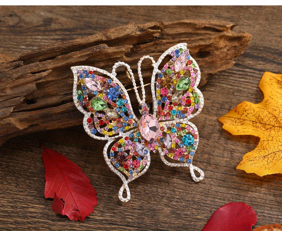 elegant luxury   brooches for women exquisite   insect pins multicolored office suit badges details 1