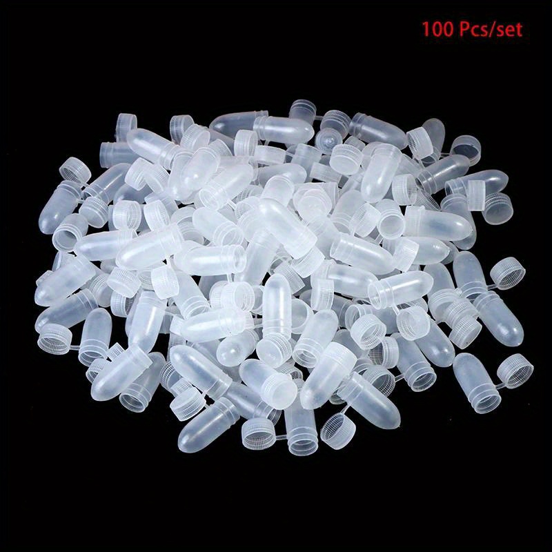 

100pcs Portable Empty Capsules Case Transparent Capsule Storage Containers Pill Box Suit For Home Or Travel