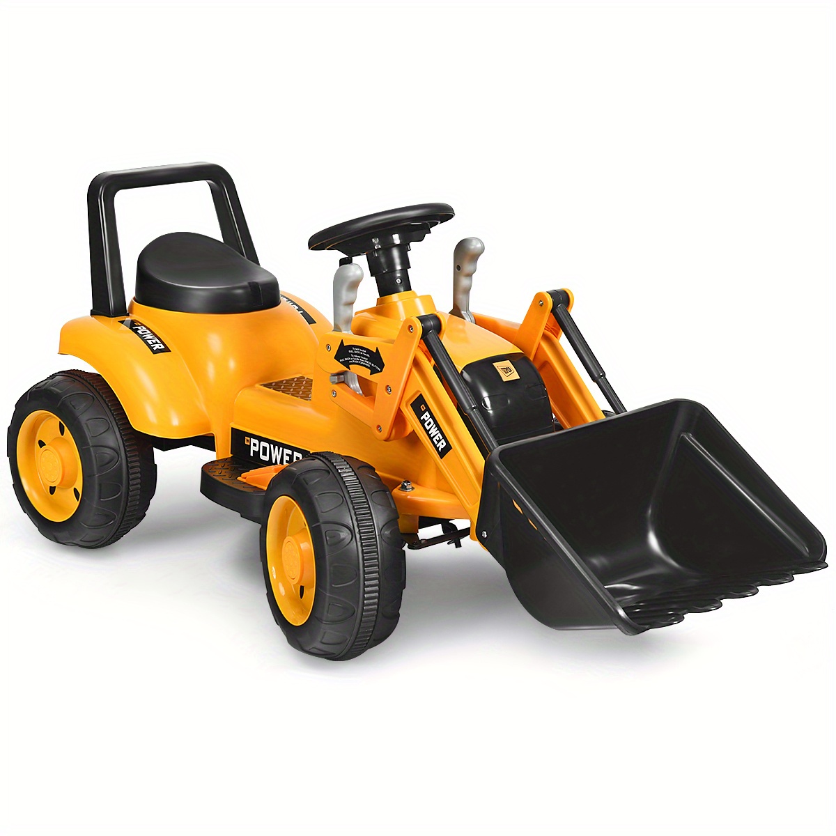 

Costway Kids Ride On Excavator Digger 6v Battery Powered Tractor W/digging Bucket Yellow