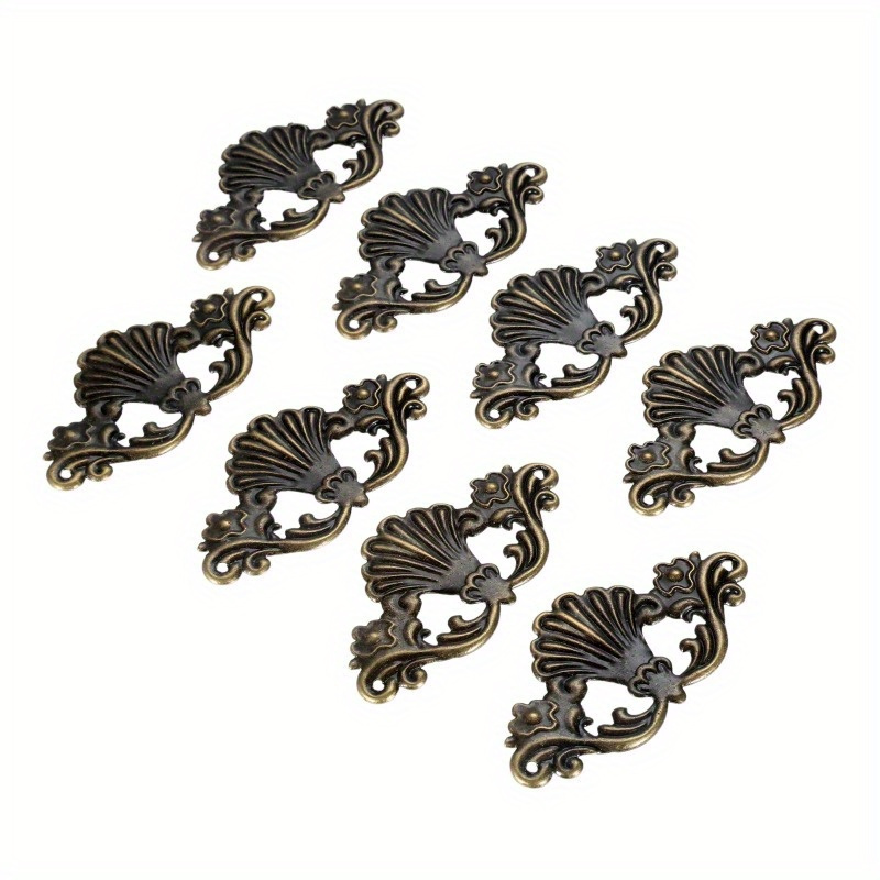 E-shop 8-tlg. dekorative Eckenschutzabdeckungen, Eckverstärkungen im Vintage-Stil, hohle Metall-Applikationen als Verzierungen für Möbel, Schrank,