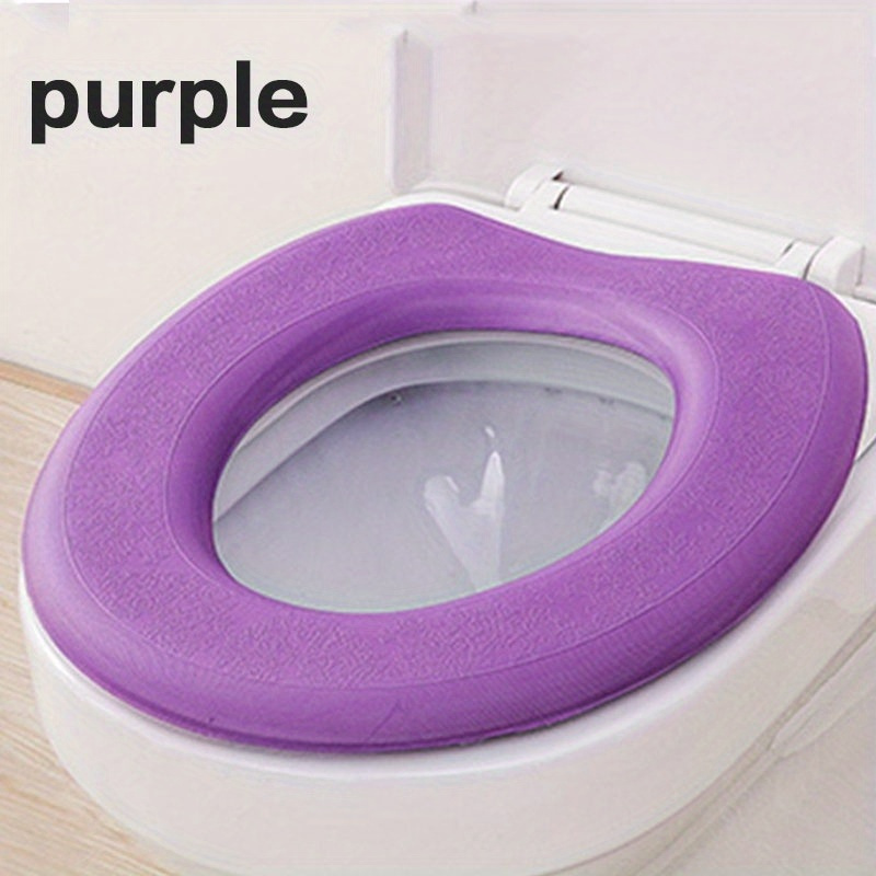 

14.96in 1pc Waterproof Toilet Seat Cover Soft Washable Bathroom Toilet Cushion O-shaped Toilet Seat Toilet Lid Accessories