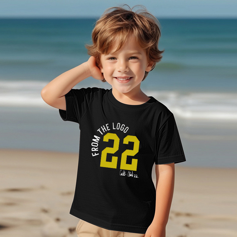 

from The Logo 22" Cute Cartoon Print- Engaging Visuals, Casual Short Sleeve T-shirts For Boys - Cool, Lightweight And Comfy Summer Clothes!