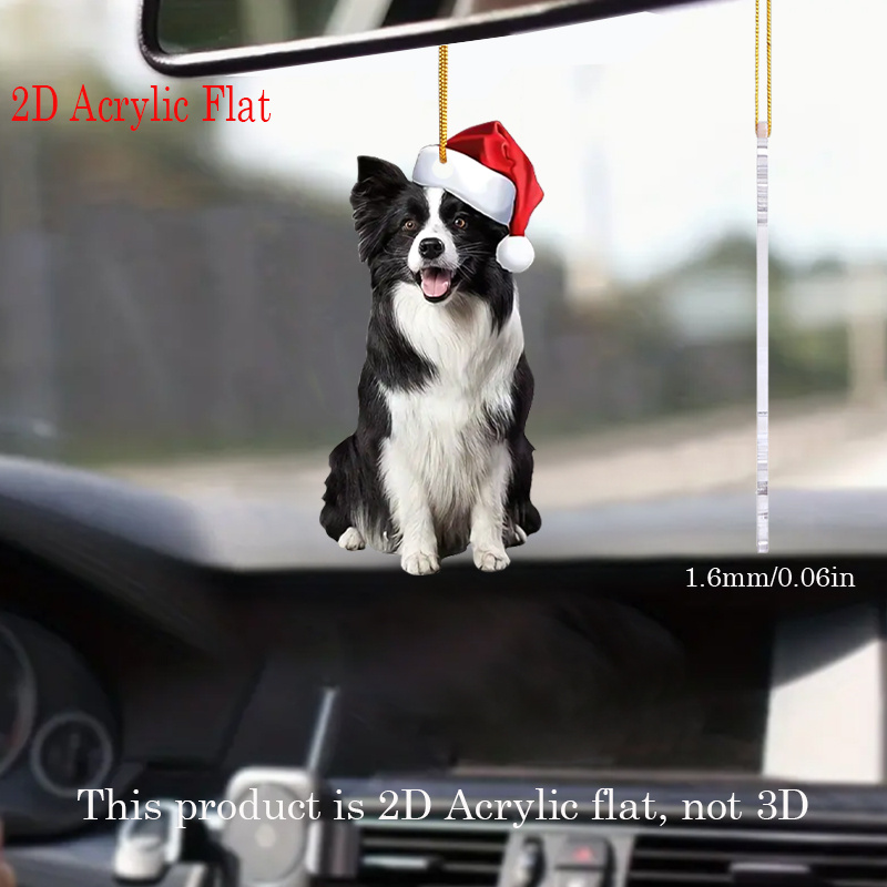 

2d Acrylic Christmas Ornament - Car Dashboard Decor, Decoration, Gift , Party Decoration, Backpack & Keychain Accessory