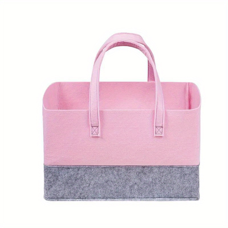 felt tote bag large capacity shopping bag foldable tote bag for toy book   storage bag with handle details 8