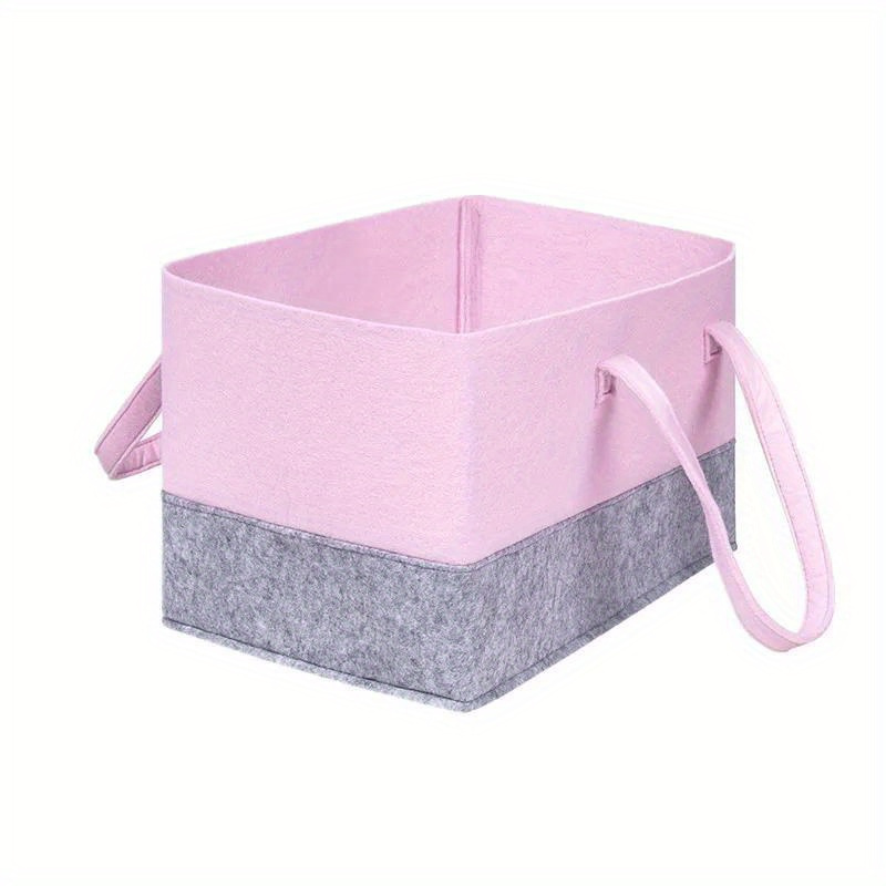 felt tote bag large capacity shopping bag foldable tote bag for toy book   storage bag with handle details 9