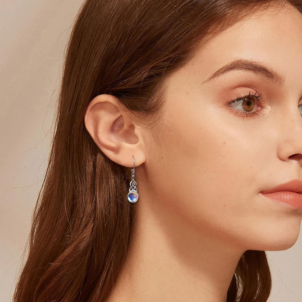 Women's Vintage Style Moonstone Dangle Earrings