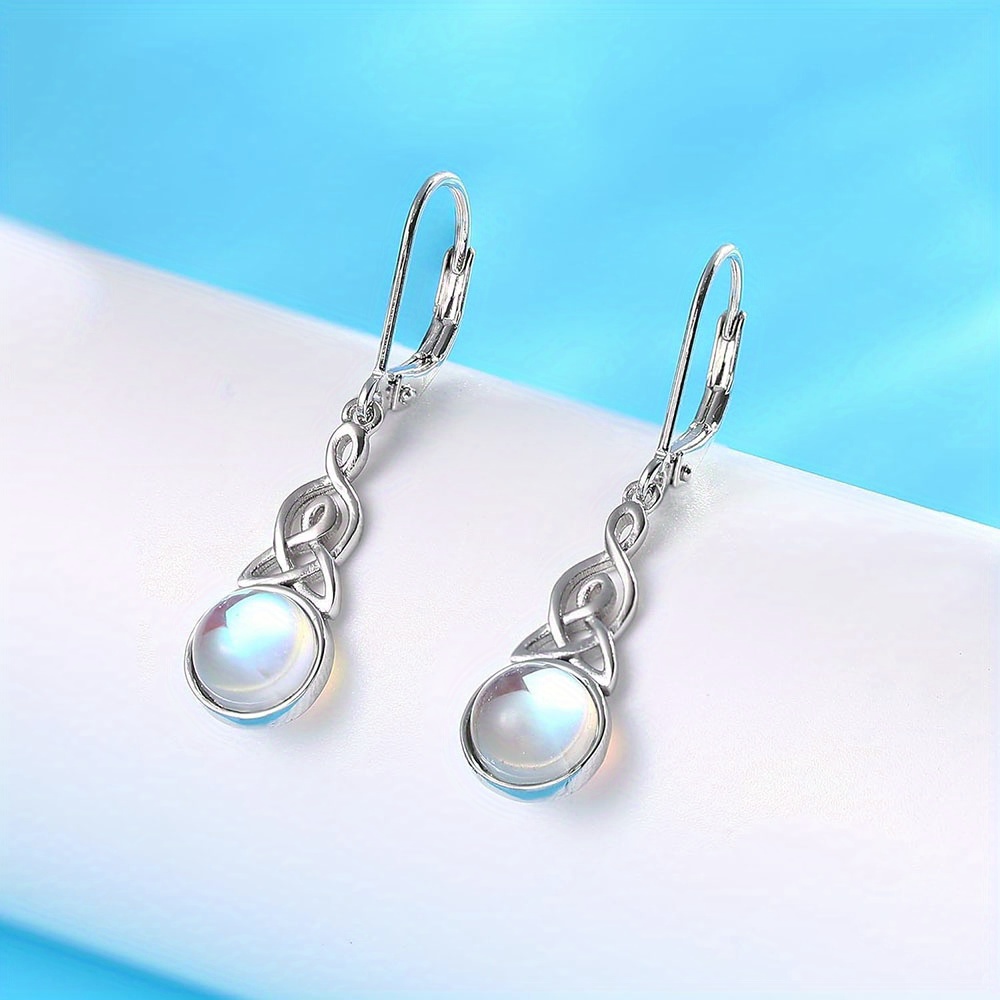 Women's Vintage Style Moonstone Dangle Earrings