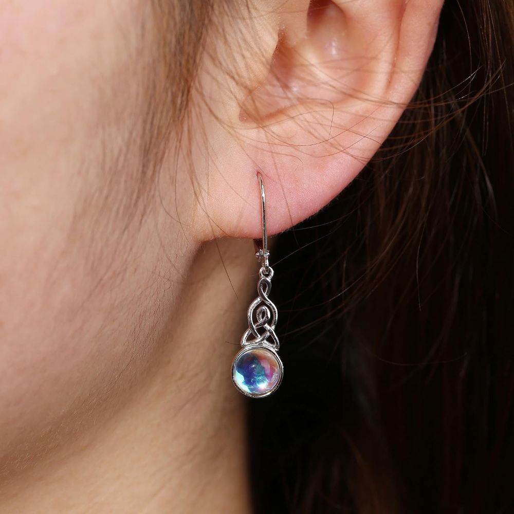 Women's Vintage Style Moonstone Dangle Earrings
