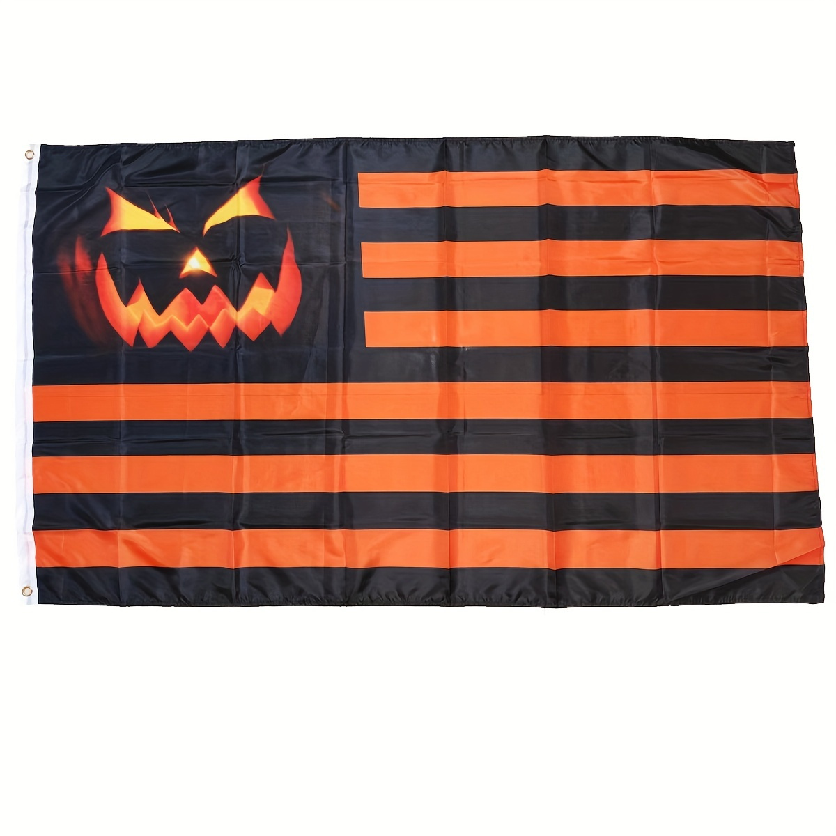 

Halloween Flag 3x5ft 90x150cm Smile Pumpkin Lantern Flag With Metal Grommets, Durable Polyester Holiday National Flag For Halloween Party Garden Yard Home Decoration Indoor Outdoor (black)