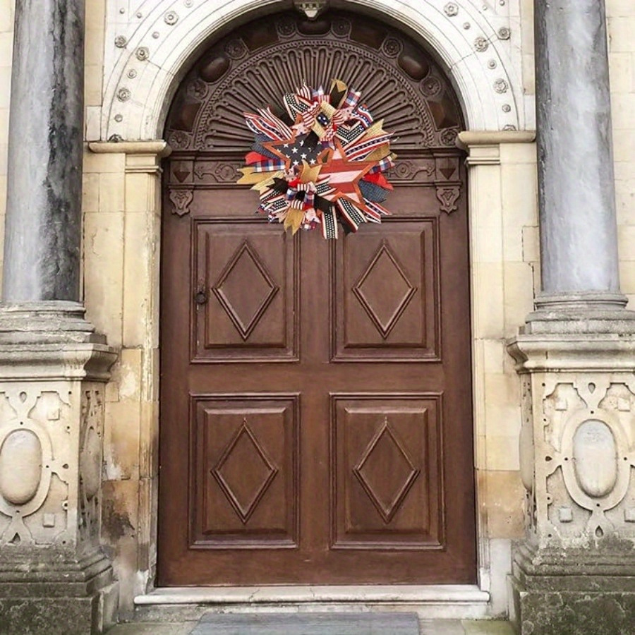 Patriotic Wreath 4th Of July Fourth Wreaths Memorial Day Pride Garland ...