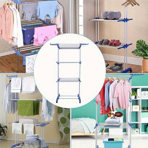 foldable extra large 4 tier indoor outdoor clothes airer laundry dryer rack christmas storage wardrobe storage gifts local warehouse drying racks