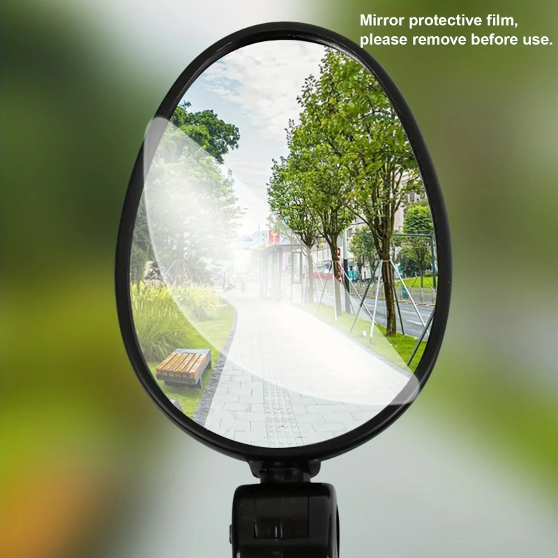 

360° Adjustable Bike Mirror - Wide View, Rotatable Handlebar Rearview For Cycling & Atvs, Durable Abs Material