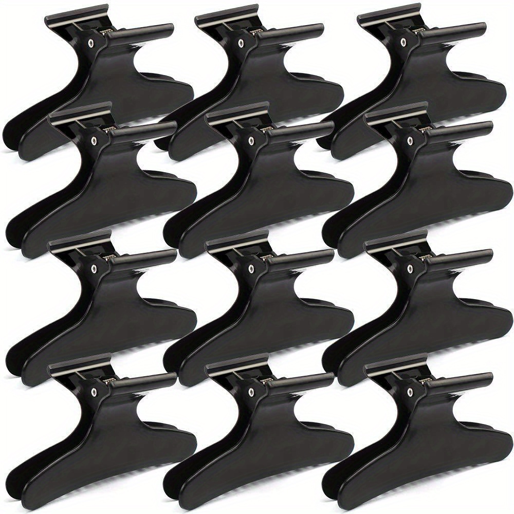 Image of 12pcs/set Hair Claw Clips Hair Clip Clamps Hairpin Barber Claw Styling Holding Tool