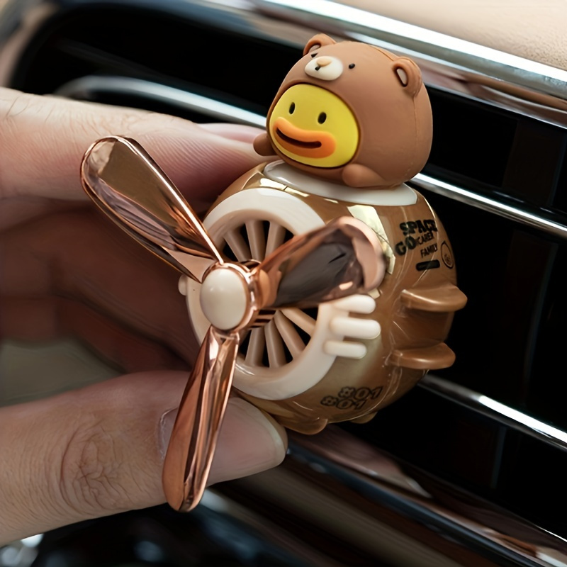 

Cute Duck Car Air Freshener, Car Diffuser Rotating Propeller Cartoon Car Air Vent Fan Creative Car Perfume Decoration For Cars Air Vent