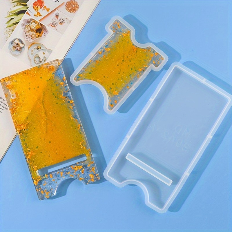 Image of 1pc Phone Stand Resin Mold Mobile Phone Holder Epoxy Casting Moulds For Craft
