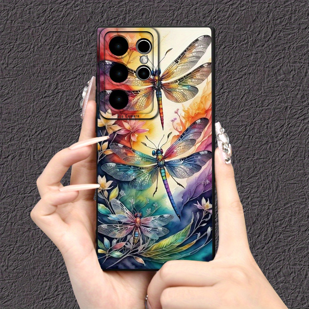 

Oil Painting Dragonfly Creative Samsung Phone Case Cool Men Women Matte Lens Protection For Samsung A14/a54/a34/s235g/s23ultra/s23/s23fe/s22ultra/s21plus/s20/a14/s20