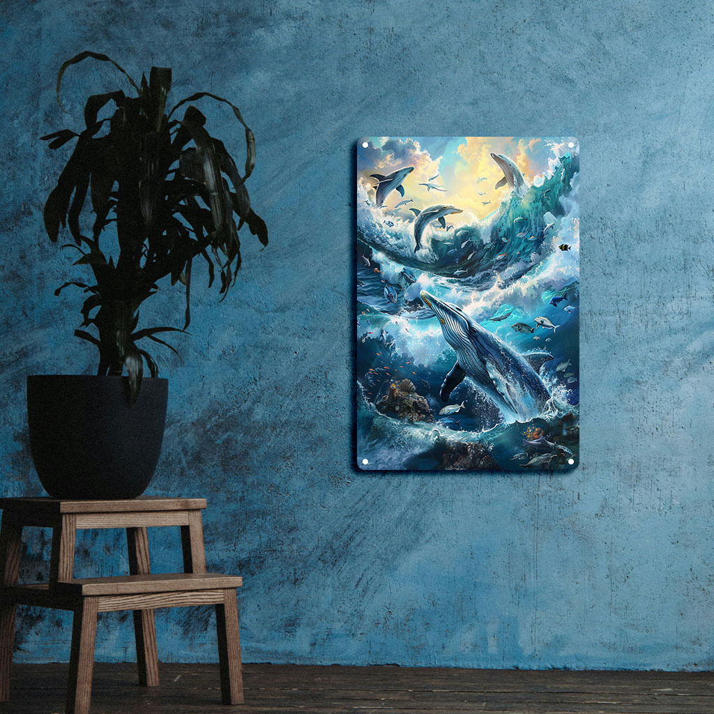 Aluminum Metal Wall Art Decor Oceanic : Sea Life - Temu