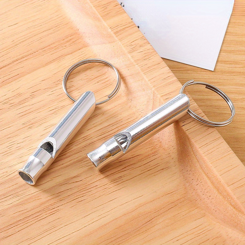 2pcs 5color, Outdoor Survival Whistle, Camping Whistle, Aluminum Alloy Whistle, Portable Metal Multi-functional Alloy Whistle, Outdoor Safety Survival Supplies