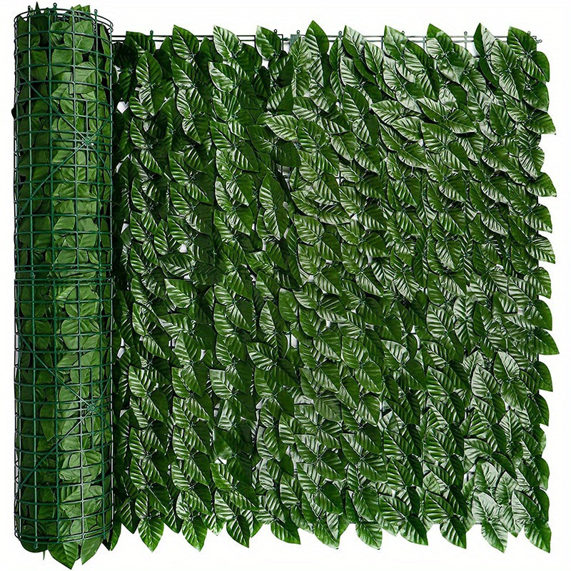 

Artificial Ivy Hedge Privacy Screen, Uv-resistant Faux Leaf Fence For Outdoor Garden Wall Decor, 300cm X 50cm - 1pc